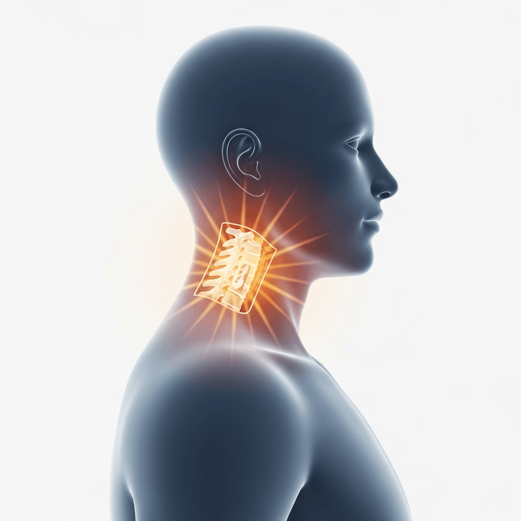 Neck Fracture (Cervical Vertebrae) illustration